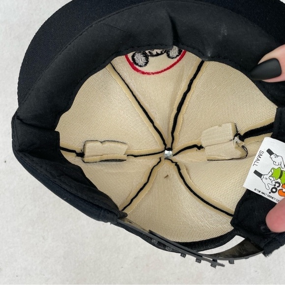 DISNEY Goofys Hat Co. Vintage Snap Back Black Hat with Mickey Mouse Ears Small - Picture 5 of 8